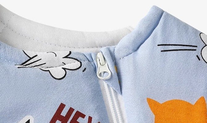 Varm sovepose til 10 - 20°C til baby/børn(Str.:9mdr. - 6år) med aftagelige ærmer - superpower - Lilla Villa