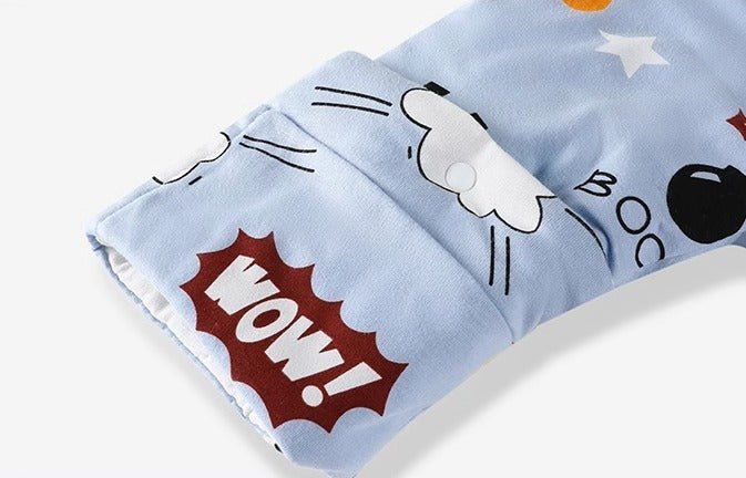 Varm sovepose til 10 - 20°C til baby/børn(Str.:9mdr. - 6år) med aftagelige ærmer - superpower - Lilla Villa
